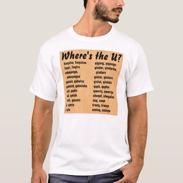 T-shirt Où est U ? (Devant)