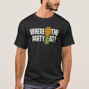T-shirt Où La Fête À L'Envers Du Bas De L'Ananas Swinger C