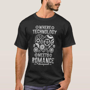 T-shirt Où la technologie rencontre Romance Steampunk
