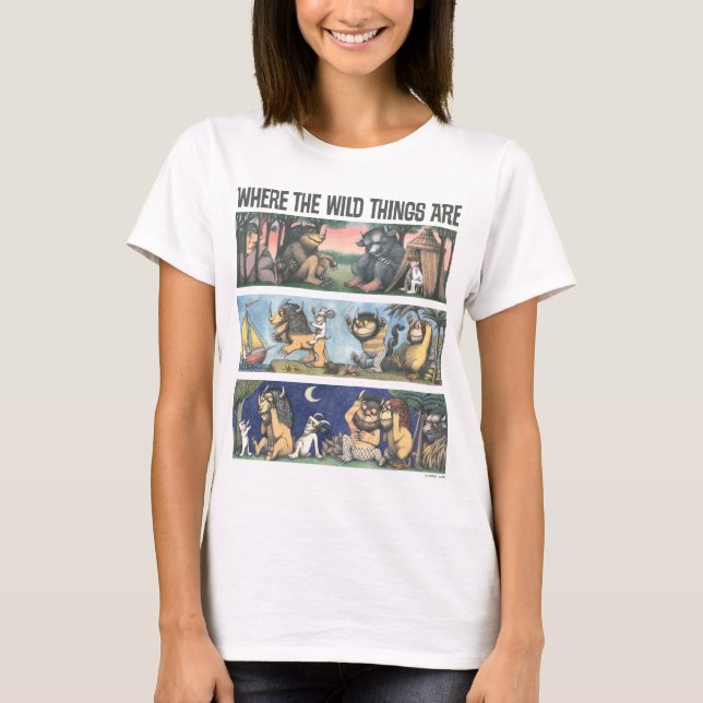 T-shirt Où Les Choses Sauvages Sont Des Scènes (Devant)