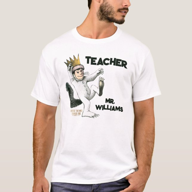 T-shirt Où les choses sauvages sont enseignantes (Devant)