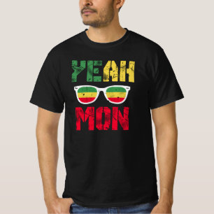 T-shirt Ouais Mon Jamaïcain Vacances Jamaïque Reggae Ras