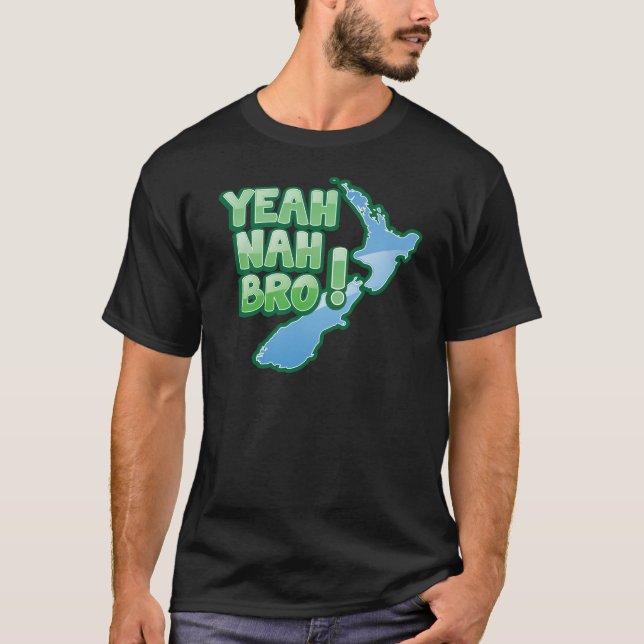 T-shirt Ouais nah conception d'Auckland de KIWI de BRO (Devant)