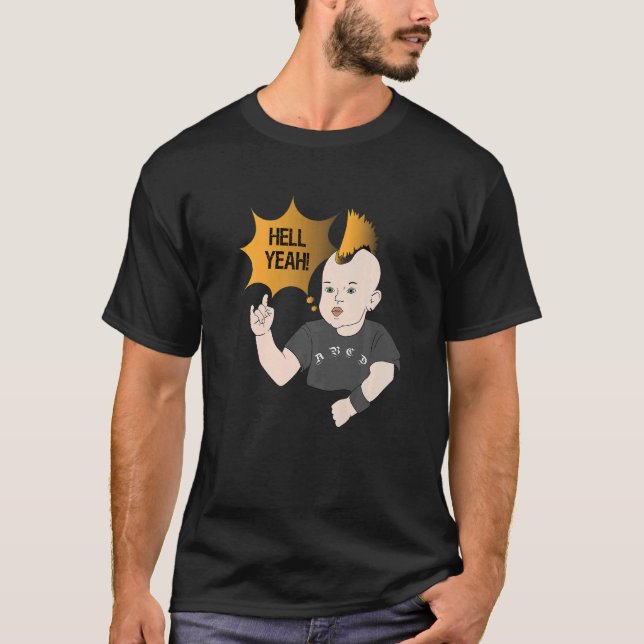 T-shirt Ouais Punk Baby Heavy Metal (Devant)