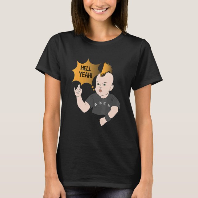 T-shirt Ouais Punk Baby Heavy Metal (Devant)