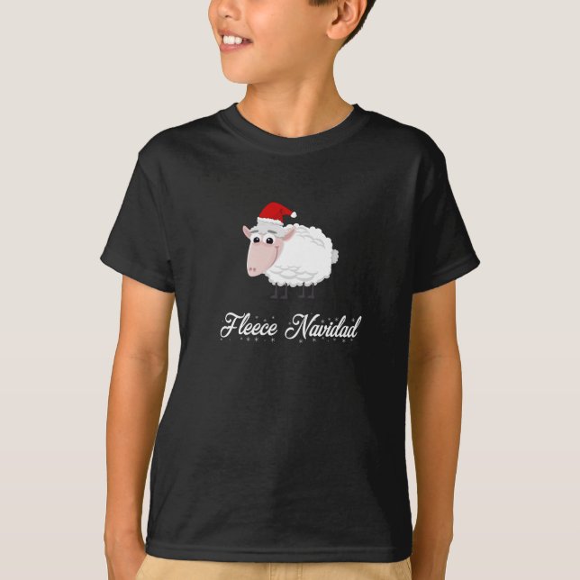 T-shirt Ouatine Navidad de moutons de bande dessinée (Devant)