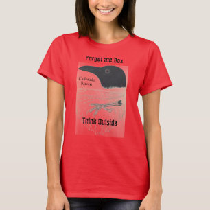 T-shirt Oubliez la boîte - Pensez dehors, Vintage Corbeau