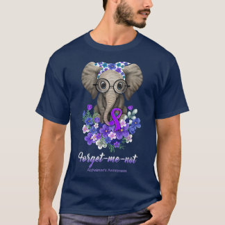 T-shirt Oubliez-moi pas Alzheimer Sensibilisation Fleur d'
