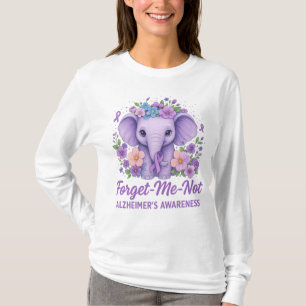 T-shirt Oubliez-moi-pas éléphant La sensibilisation Alzhei