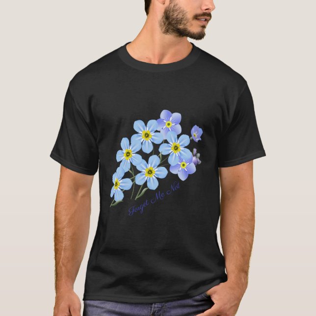 T-shirt Oubliez-Moi-Pas Fleur Botanique (Devant)