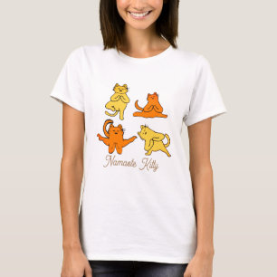 T-shirt Oubliez Roaring Kitty Bienvenue Namaste Kitty Chat