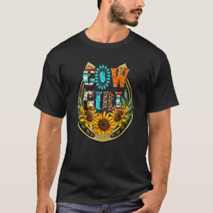 T-shirt Ouest Pays Tournesol Cowhal Serape Horsesho