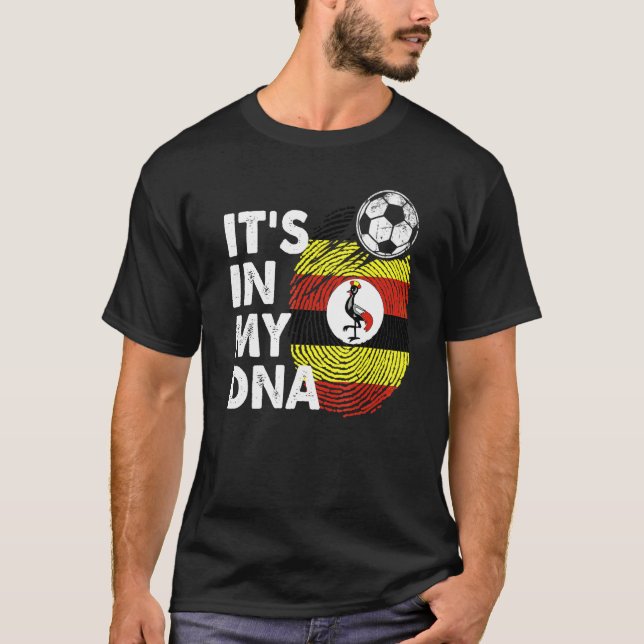 T-shirt Ouganda Dans Mon Adn Ouganda L'Équipe Drapeau Ouga (Devant)