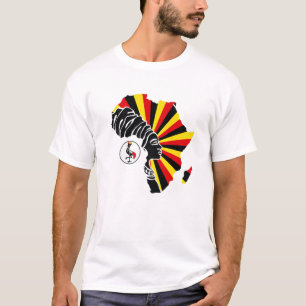 T-shirt Ouganda Ouganda Drapeau Afrique Carte du patrimoin