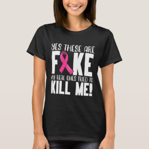 T-shirt Oui Ce Sont De Faux Mois De Sensibilisation Au Can