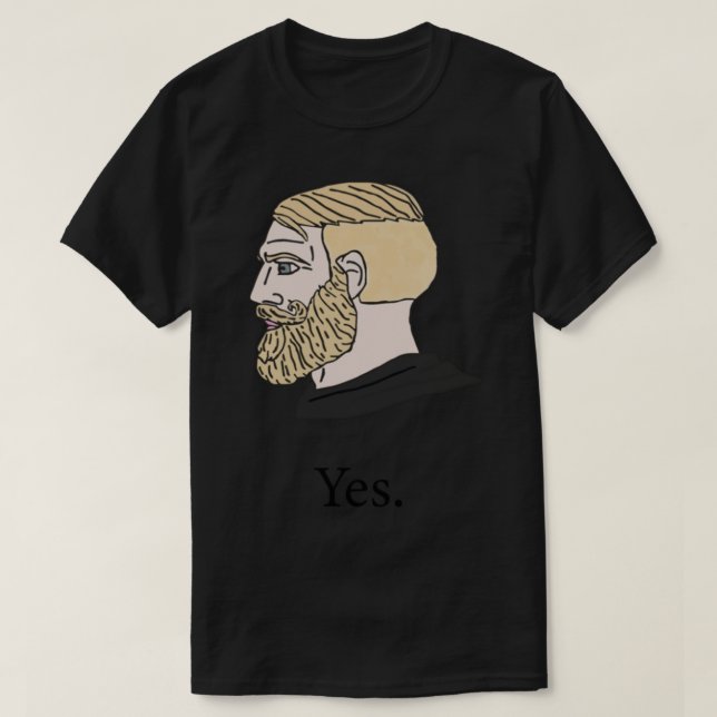 T-shirt Oui Chad Meme Design (Design devant)