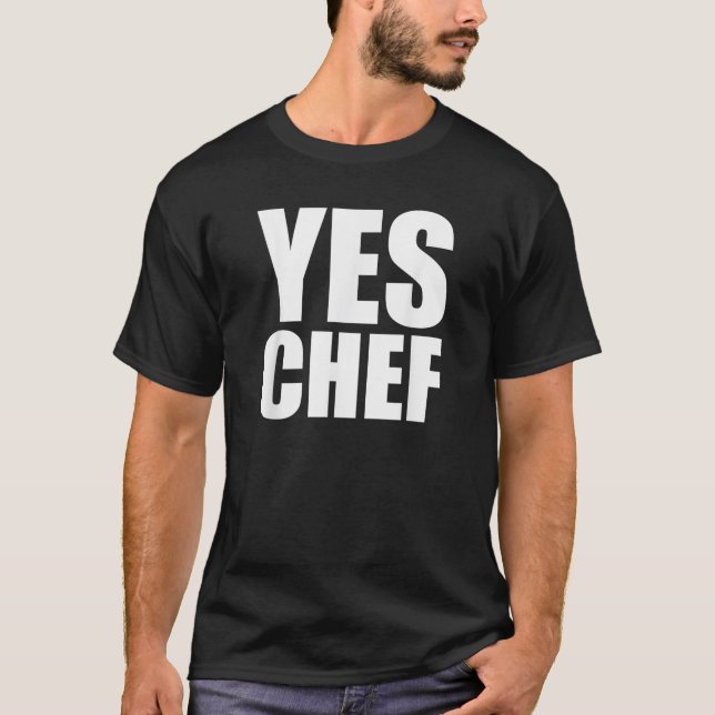 T-shirt Oui Chef Funny Chef Funny Cook Dit Cuisine Cook (Devant)