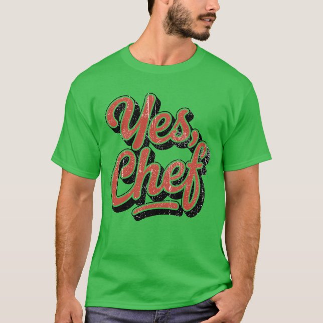 T-shirt Oui, Chef retro (Devant)