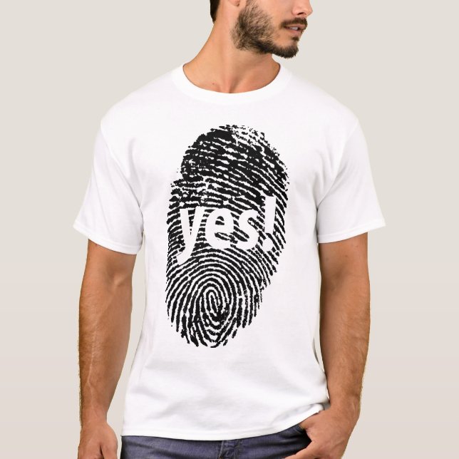T-shirt Oui : empreinte digitale (Devant)