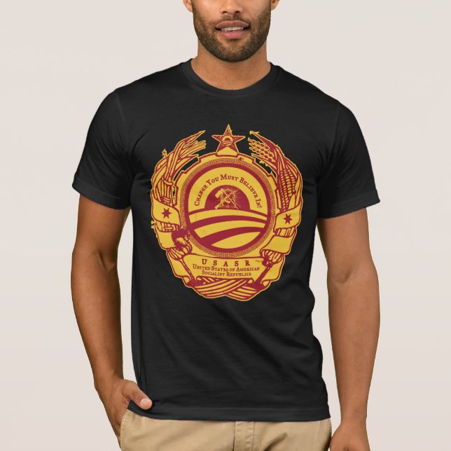 T-shirt Oui il peut ! Camarade Obama Spoof Shirt (Devant)