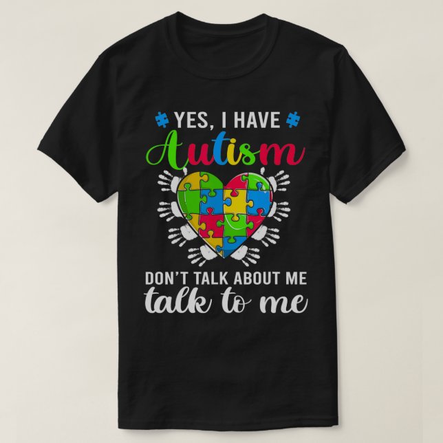 T-shirt Oui, j'ai Sensibilisation sur l'autisme, Sensibili (Design devant)