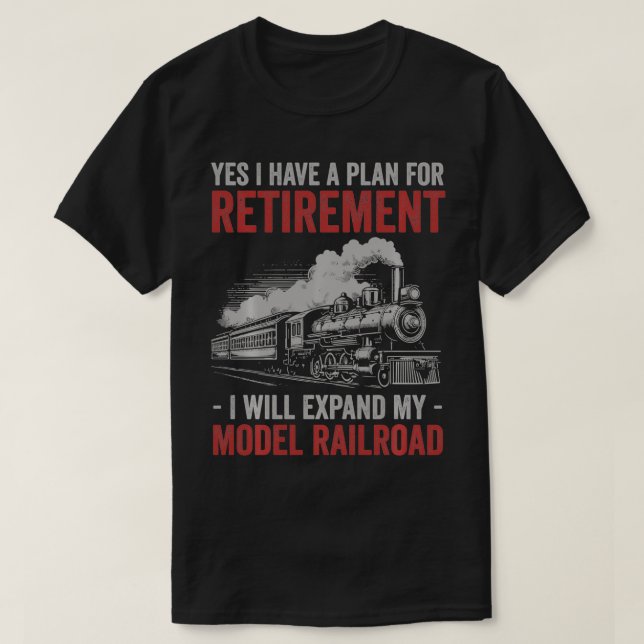 T-shirt Oui J'Ai Un Régime De Retraite Modèle Train Ferrov (Design devant)
