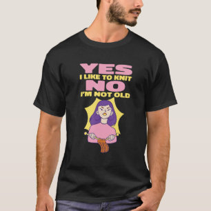 T-shirt Oui J'aime Knit Non Je ne suis pas un vieux Tricot