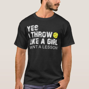 T-shirt Oui Je Jette Comme Une Fille Veut Une Leçon De Sof