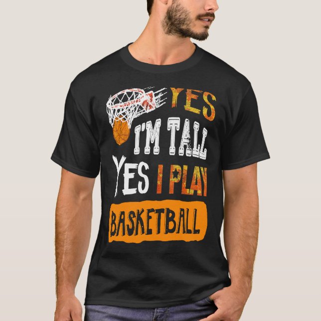 T-shirt Oui Je Joue Au Basket (Devant)