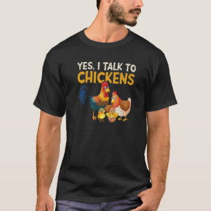 T-shirt Oui Je Parle À Chickens Farm Chicken Farmer 1