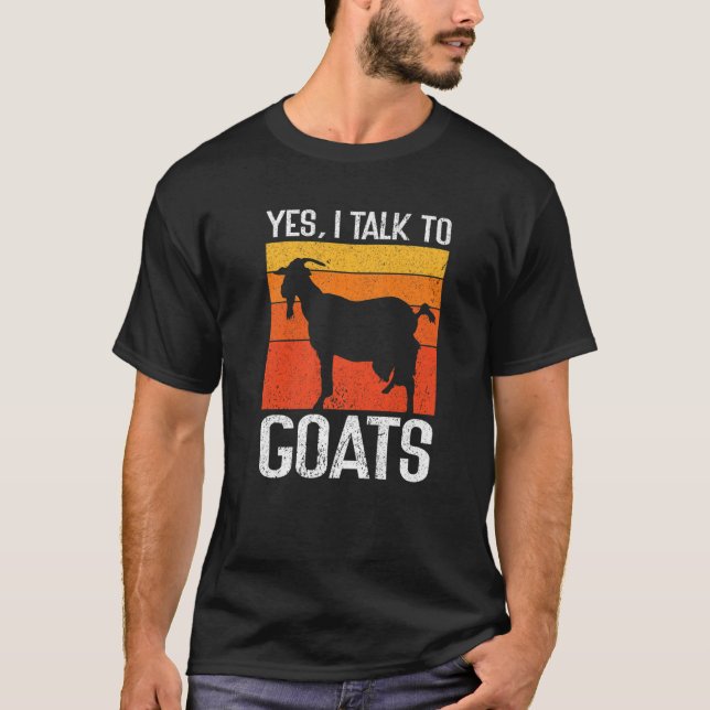 T-shirt Oui Je Parle Aux Chèvres Agricoles Locales (Devant)