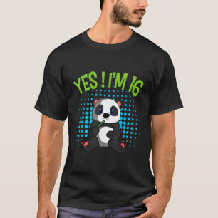 T-shirt Oui Je Suis 16 Panda Thème Anniversaire Fête Py