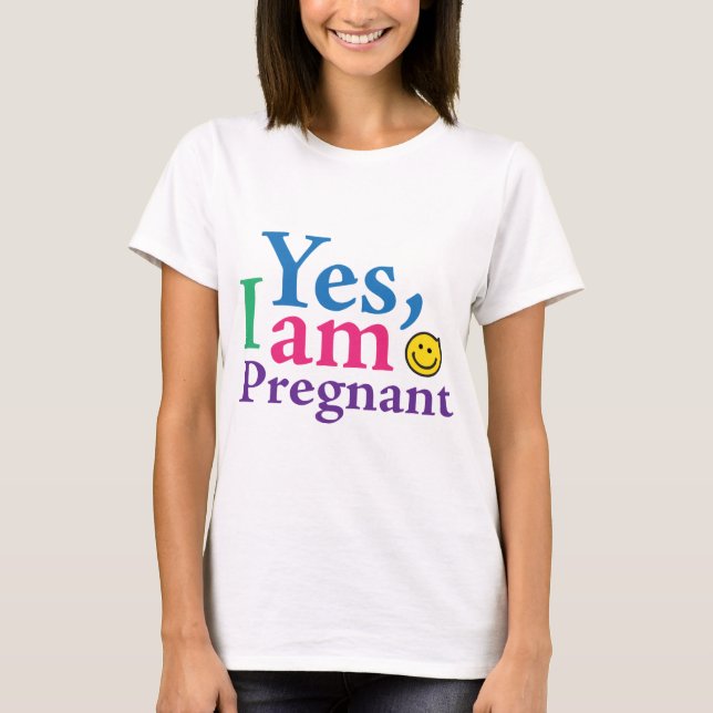 T-shirt Oui je suis enceinte (Devant)