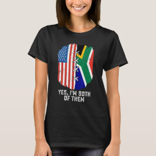T-shirt Oui, je suis les deux, moitié américain, moitié su