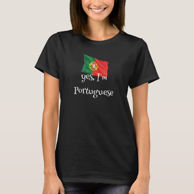 T-shirt Oui, je suis portugais (Devant)
