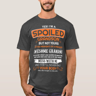 T-shirt oui je suis un petit-fils gâté d'un fou génial