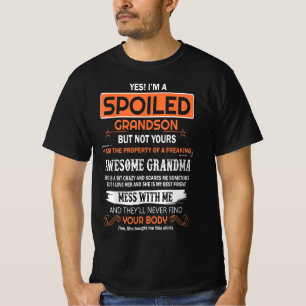 T-shirt oui je suis un petit-fils gâté d'un monstre génial