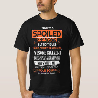T-shirt oui je suis un petit-fils gâté d'un monstre génial