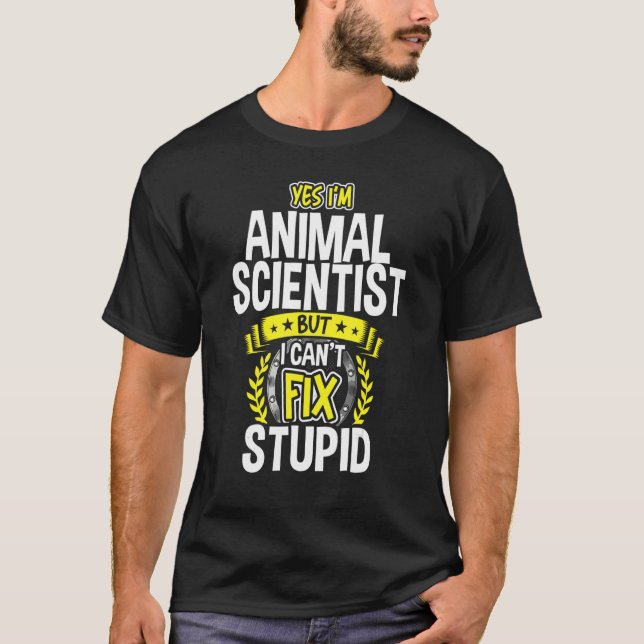 T-shirt Oui, je suis un scientifique animal (Devant)