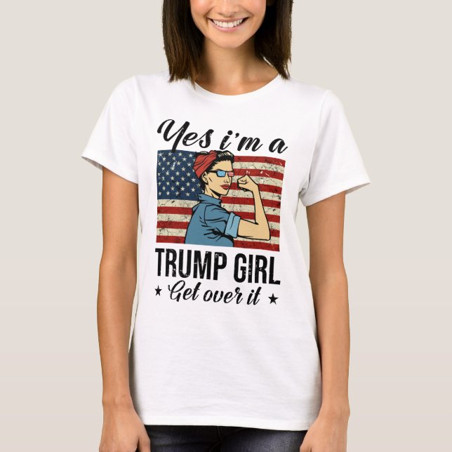 T-shirt Oui, je suis une fille de Trump (Devant)