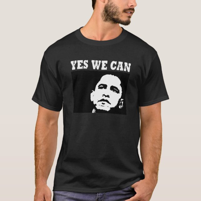 T-shirt Oui nous pouvons Obama 2008 (Devant)