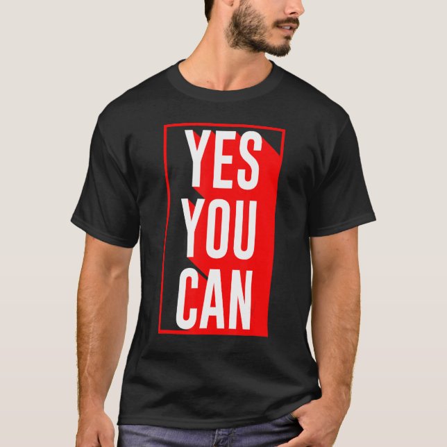 T-shirt Oui Vous Pouvez Motiver Citer Inspiration Oui Vous (Devant)