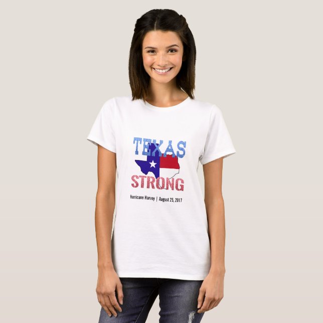 T-shirt Ouragan Harvey le Texas fort (Devant entier)