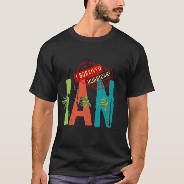 T-shirt Ouragan Ian Survivor (Devant)