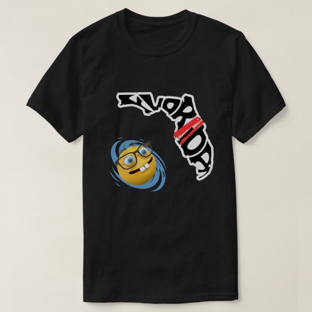 T-shirt Ouragan Milton Funny Floride Bureau Espace (Design devant)