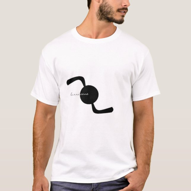 T-shirt Ouragan : Noir et blanc (Devant)