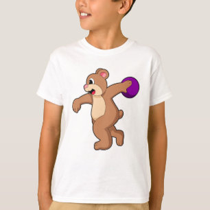 T-shirt Ours à Bowling avec balle de Bowling
