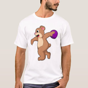 T-shirt Ours à Bowling avec balle de Bowling