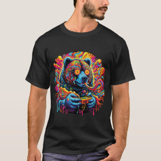 T-shirt Ours à queue de gamer