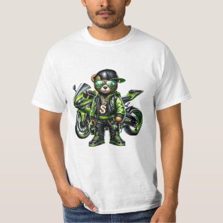 T-Shirt ours à vélo ninja